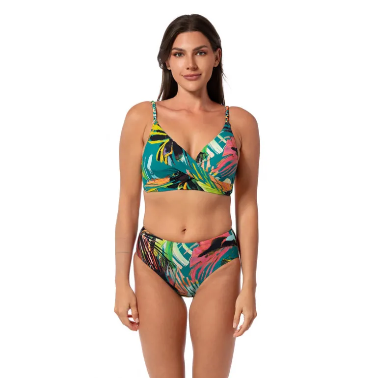 Jantzen SUNSET MAGIC VERA SURPLICE BRA TOP^ Perfect Prints