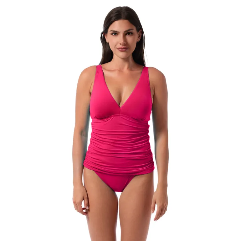 Jantzen AMBER V-NECK TANKINI TOP^ Solid Color Suits|Tankinis