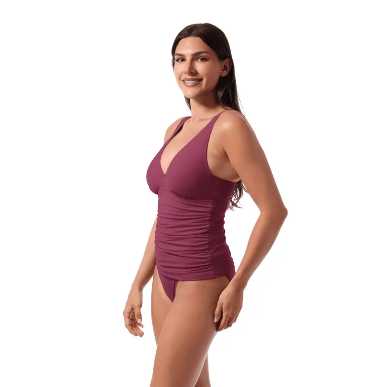 Jantzen AMBER V-NECK TANKINI TOP^ Solid Color Suits|Tankinis