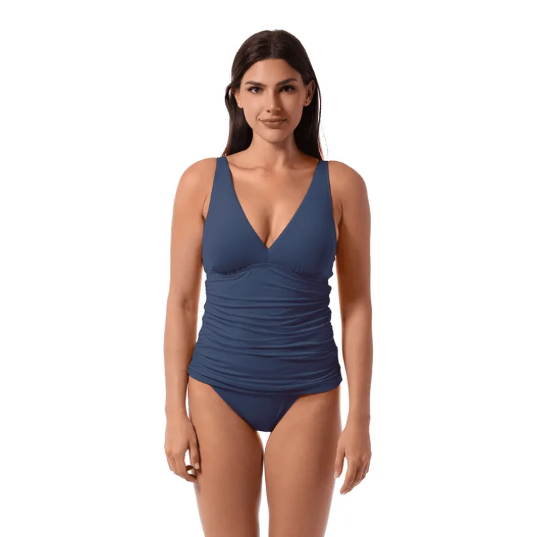 Jantzen AMBER V-NECK TANKINI TOP^ Solid Color Suits|Tankinis