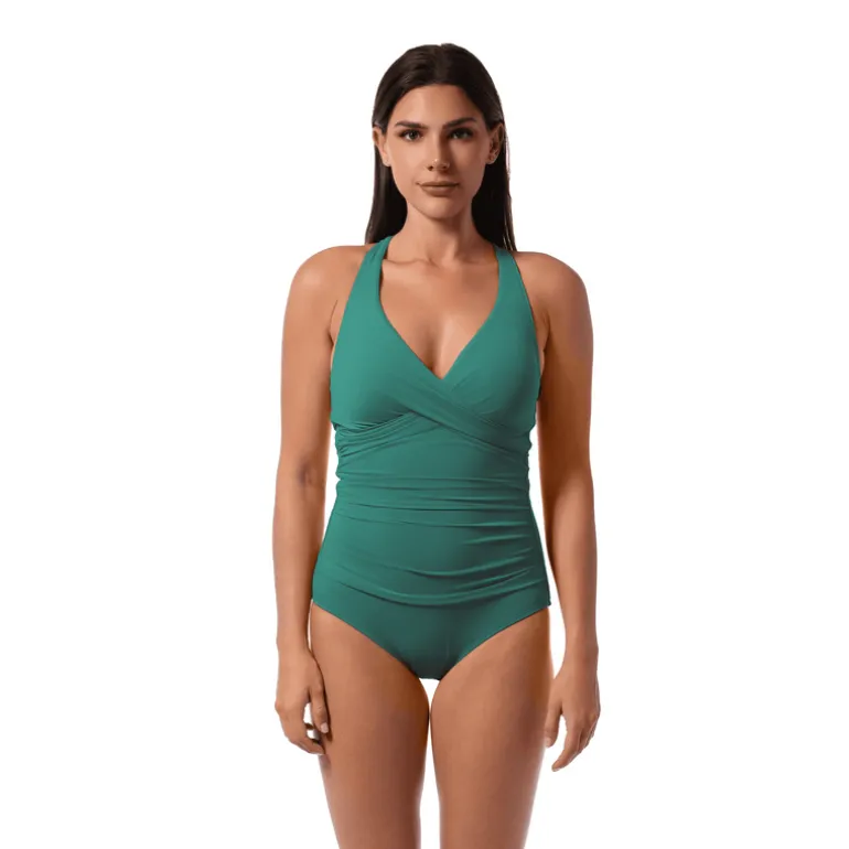 Jantzen AMELIE WRAP ONE PIECE^ Solid Color Suits|One Pieces