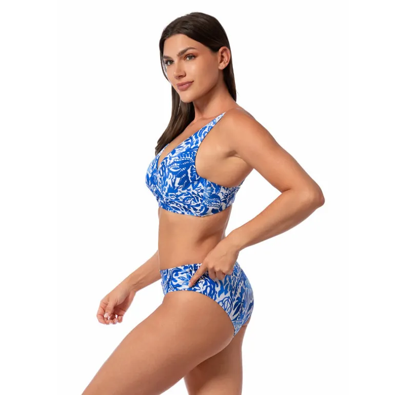 Jantzen ARABESQUE VERA SURPLICE BRA TOP^ Perfect Prints|Perfect Black Suits