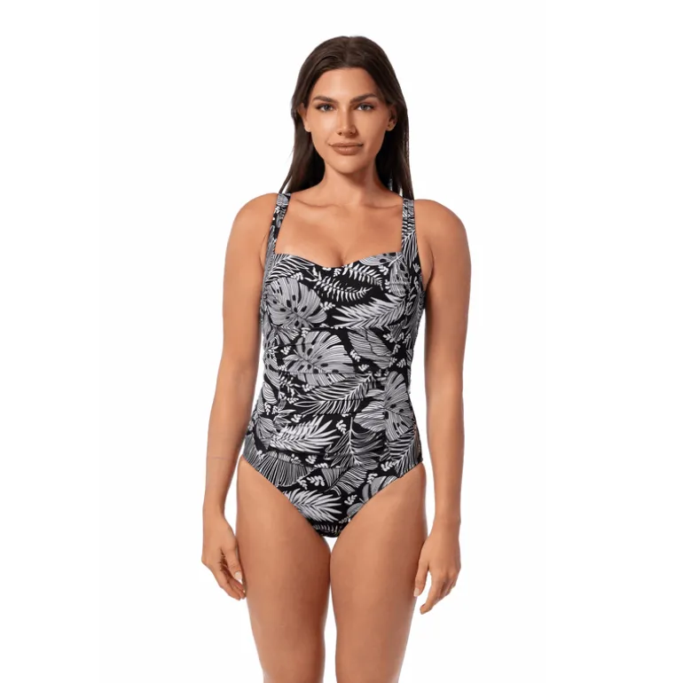 Jantzen FOREST BLAST DOUBLE DARE ONE PIECE^ Perfect Prints|Perfect Black Suits