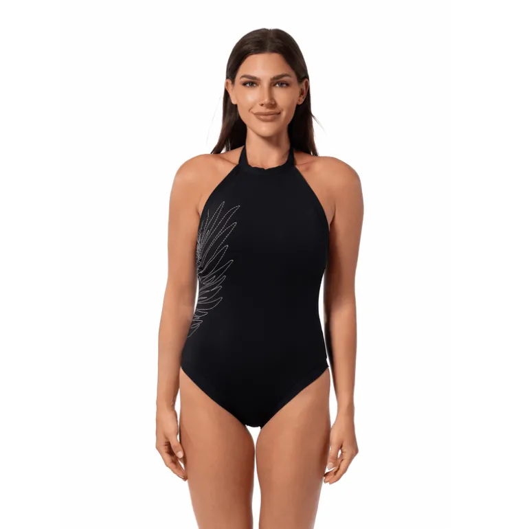 Jantzen FOREST BLAST FANNY HIGH NECK ONE PIECE^ Perfect Prints|Perfect Black Suits