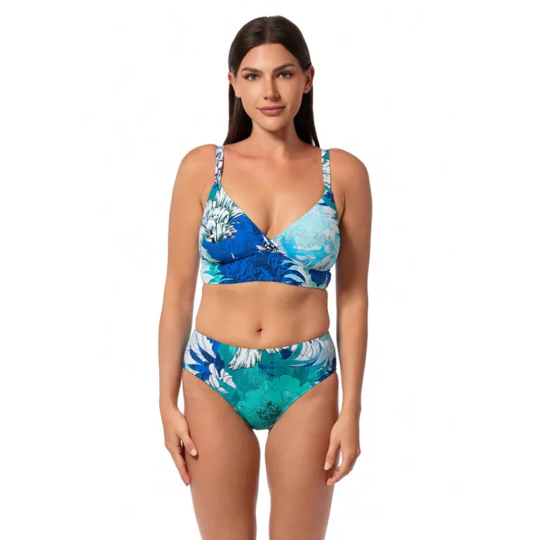 Jantzen GLOWING FIELDS CECILE MIDKINI TOP^ Floral Print Suits|Perfect Prints