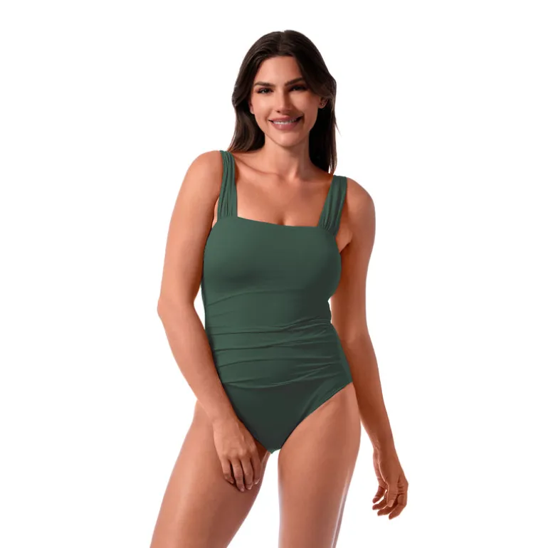 Jantzen HILDA GLAM ONE PIECE^ Solid Color Suits|One Pieces