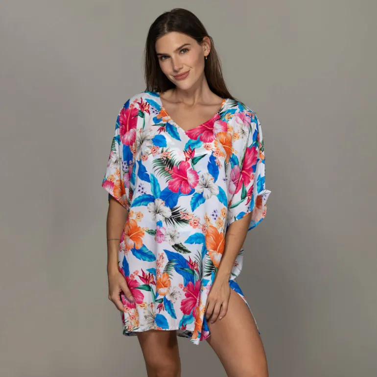 Jantzen LANAI CELIA TUNIC COVERUP^ Floral Print Suits|Perfect Prints