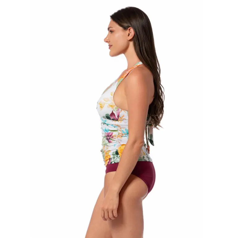 Jantzen MYSTIC TROPIC LOUISE WRAP TANKINI TOP^ Floral Print Suits|Tankinis
