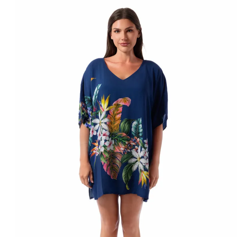 Jantzen PALM DELIGHT CELIA TUNIC COVERUP^ Beachwear|Floral Print Suits