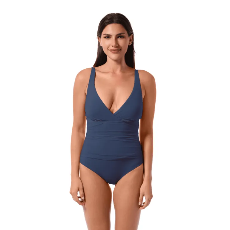 Jantzen PATTY SURPLICE ONE PIECE^ Solid Color Suits|One Pieces