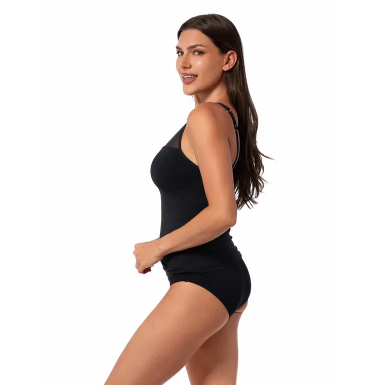 Jantzen ROYAL BLACK ANDREA TANKINI TOP^ Perfect Prints|Solid Color Suits