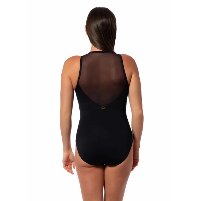 Jantzen ROYAL BLACK JUDE ONE PIECE^ Perfect Prints|Solid Color Suits