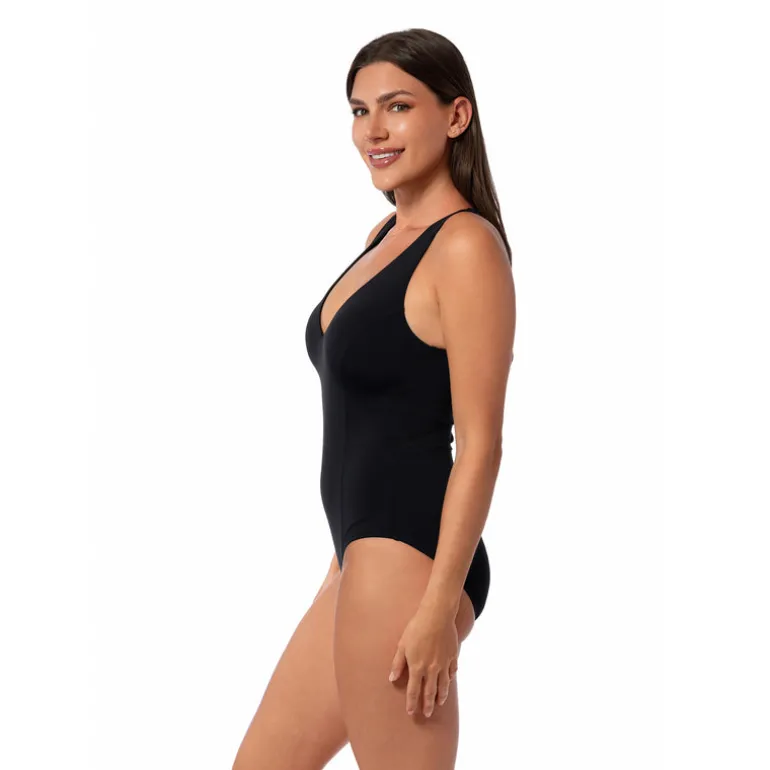 Jantzen ROYAL BLACK JUDE ONE PIECE^ Perfect Prints|Solid Color Suits