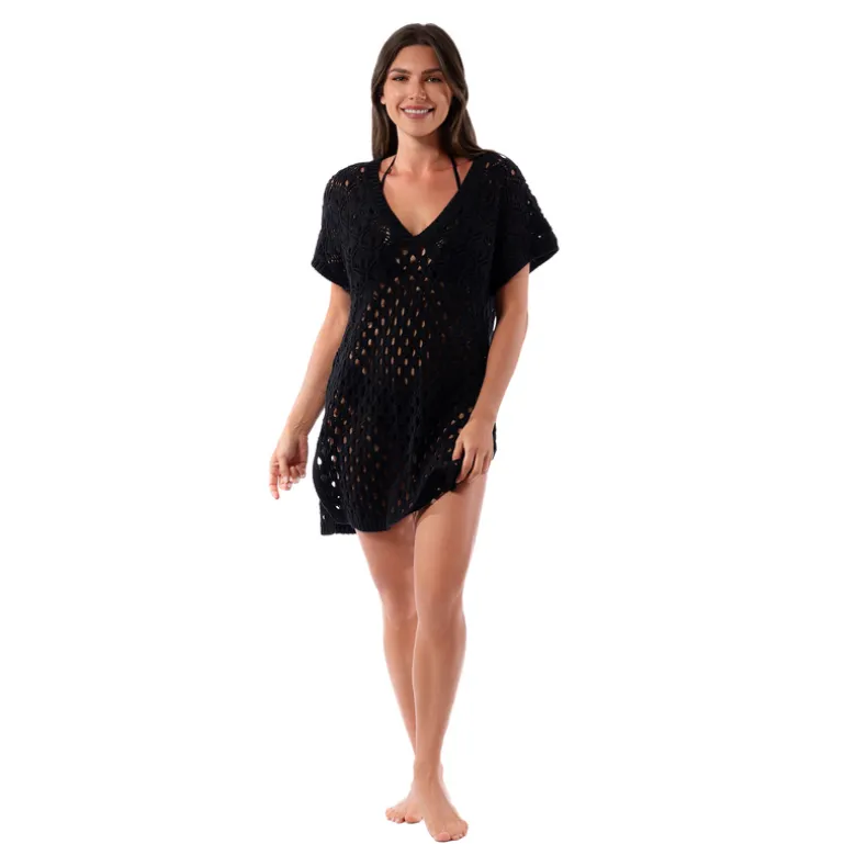 Jantzen ROYAL BLACK KNITTED EDA TUNIC^ Beachwear|Perfect Prints