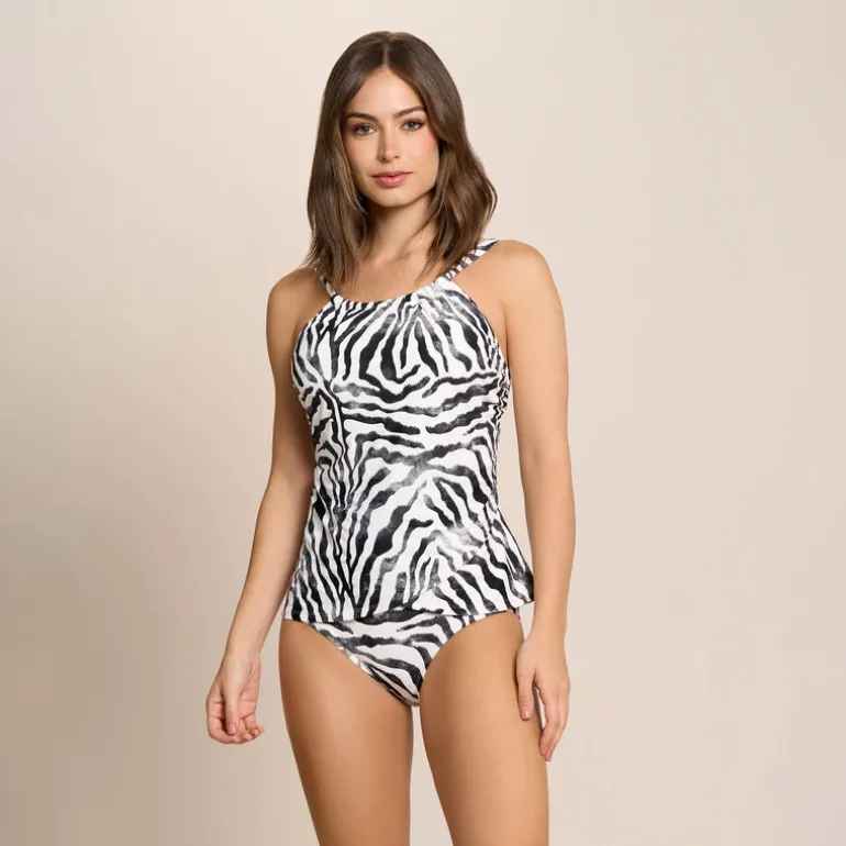 Jantzen SAFARI EDEN AUDREY DRAPE TANKINI TOP^ Perfect Prints|Tops