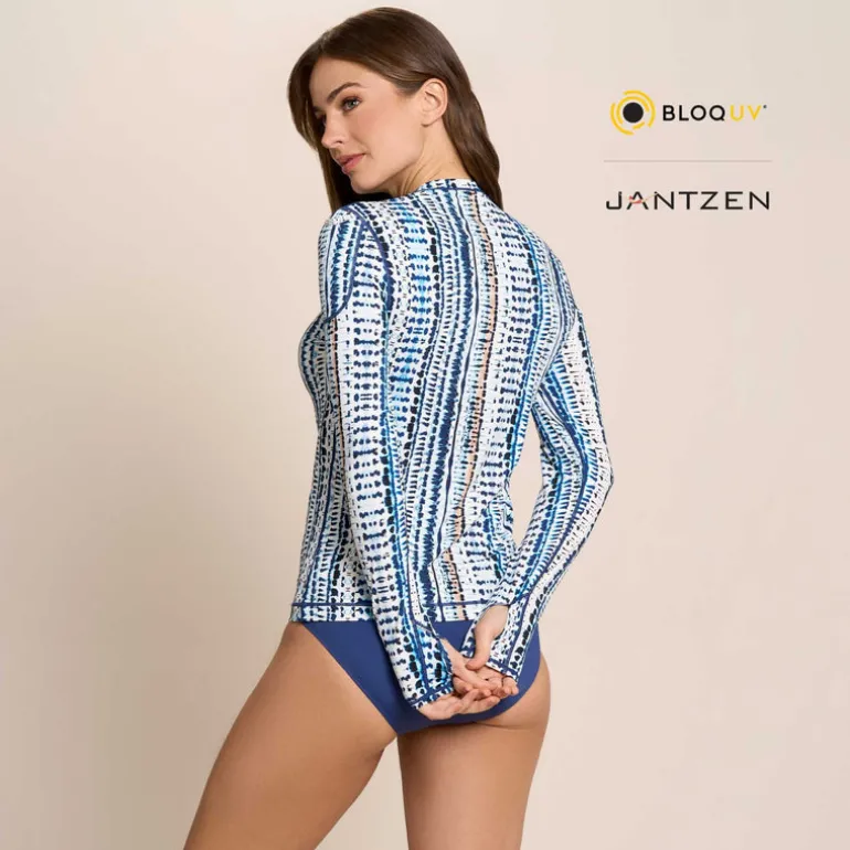 Jantzen WATER DUNES 24/7 SWIM RASH GUARD TEE TOP^ Beachwear|Uv Apparel